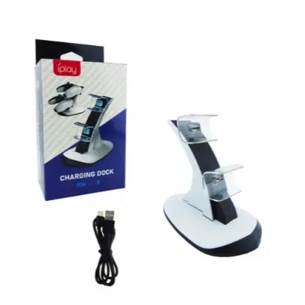 Base de carregamento de joystick com porta USB dupla modelo P5- PRETO