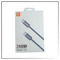 Novo Cabo Tipo-C para Tipo-C Texturizado 240w Alta Eficiencia Turbo Preto a'Gold