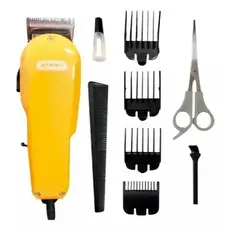 Maquina Cortar Cabelo Profissional Alta Precisão 110v E 220v Cor Amarelo 220v