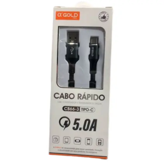 Cabo Usb para Tipo-C 5.0A 1 Metro - AGold Pro