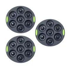 Kit 3 Molde de Silicone Forma para donuts c alça Confeiteiro