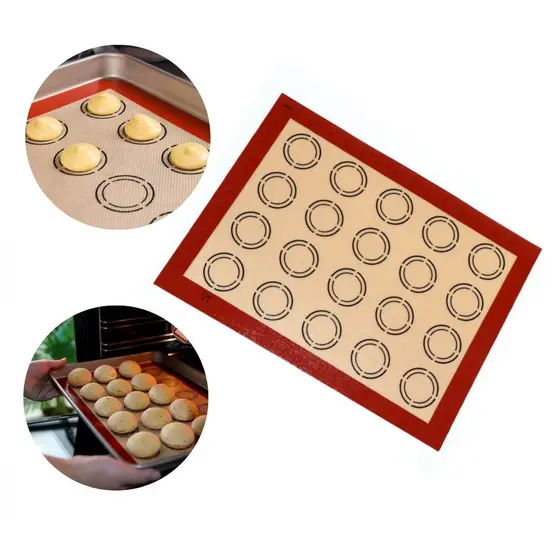 Tapete Culinário Fibra de Vidro Macaron Forno Antiaderente