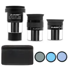 Svbony SV233 Kit De Acessórios Para Telescópio Astronômico 1.25 " PL Oculares Filtros De Lente Barlow Bolsa Portátil