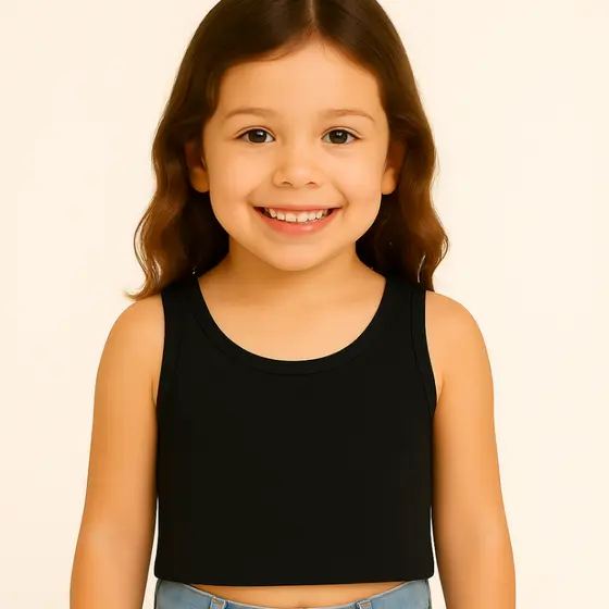 Top Cropped Infantil – Regata com forro - Suplex