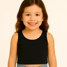 Top Cropped Infantil – Regata com forro - Suplex