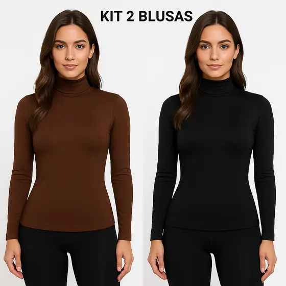 Blusa de Frio Feminina Segunda Pele Térmica Inverno Frio Suplex