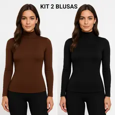 Blusa de Frio Feminina Segunda Pele Térmica Inverno Frio Suplex