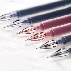 6 Pçs/Set 0.38mm Tinta De Grande Capacidade Ponta Diamante Caneta Gel Preto/Azul/Vermelho Recarga Exame Assinatura Escri