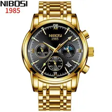 NIBOSI 2516 Relógio Masculino Cronógrafo De Quartzo à Prova D'água De Luxo Original Para Homens