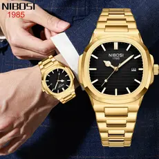 NIBOSI Ultra Fino Moda Masculina Relógio De Quartzo Negócios Relógios À Prova D 'Água Esportes Relógio