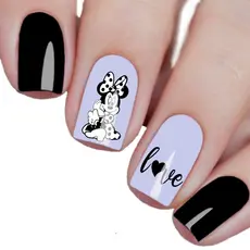 120 Adesivos de unhas Pelicula para unha 3D no cartelão manicure