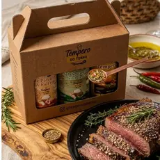 Kit Tempero do Tonho 3 Sabores 400g Cada - Sal de Parrilha com Alho Blend de Ervas e Tempero Completo