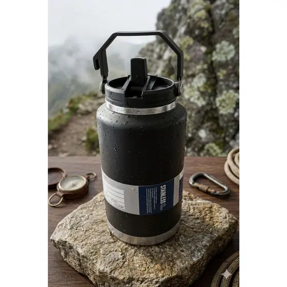 Garrafa Térmica 2 Litros em Aço Inox com Alça Ergonômica e 2 Opções de Bicos