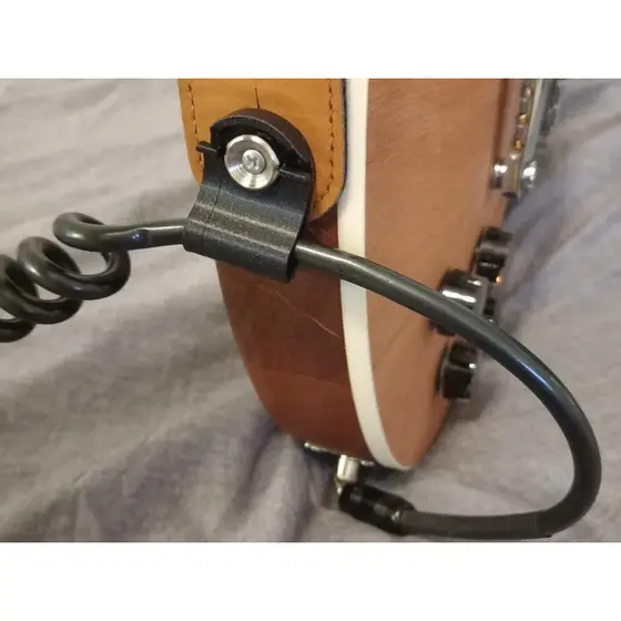 Kit com 6 Trava De Cabo Para Guitarra E Violão Organizador Strap Lock