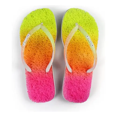 Chinelo Flat Colorful Slim Cleanup Sustentável Feminino Amarelo 39 Br