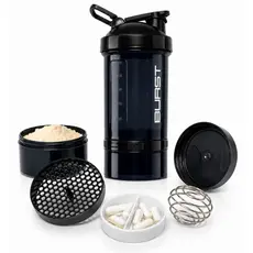 Coqueteleira Shaker Academia Compartimento 600ml Suplementos Hermético Whey Cápsulas Comprimidos Fit Shakeira BPA Free