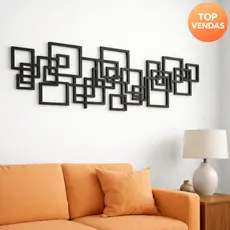Quadro Abstrato Geométrico Moderno de Parede Decorativo Cabeceira Sala