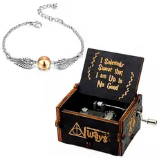 Caixinha Caixa Musica Harry Potter Musical Manivela Pulseira