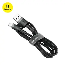 Baseus Cabo Usb p/ Lightning iPhone 2.4a 1m Trançado Reforçada Ultra Resistente iPhone 7 8 9 X 11 12 13 14 Pro Max