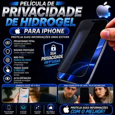 Película de Privacidade Fosca Hidrogel para todos iPhone 11. 12. 13. 14. 15. 16. 17 PRO MAX