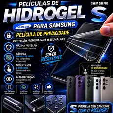 Pelicula Hidrogel Privacidade Fosca PREMIUM Para Samsung S25, S24, S23, S22, S21 - TODOS OS MODELOS ULTRA, PLUS, FE