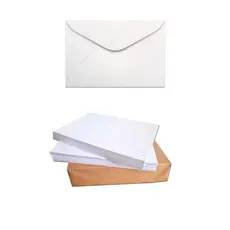 Mini Envelope com Cartão Branco 100 Unidades Envelope Visita