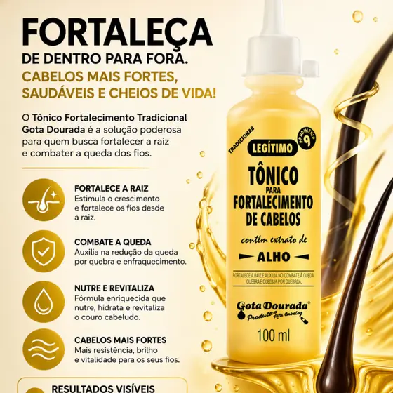 Tônico De Alho Gota Dourada 100ml