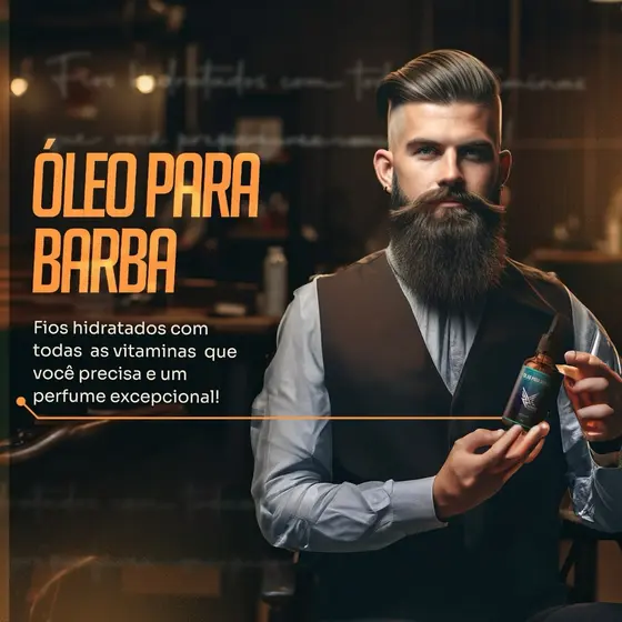 ÓLEO HIDRATANTE DE BARBA HAWK NUTRIÇÃO, FORTALECIMENTO E REPARAÇÃO DE PONTAS 30ML