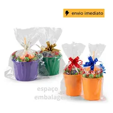 embalagem para BALDE DE PIPOCA 1L e 1.5L saco brilhante transparente tipo celofane