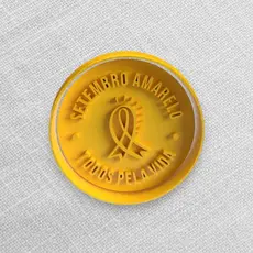 Cortador de Biscoito Setembro Amarelo - Todos Pela Vida - Molde Biscuit Pasta Americana