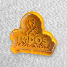 Cortador de Biscoito Setembro Amarelo  - Todos Pela Vida - Molde Biscuit Pasta Americana