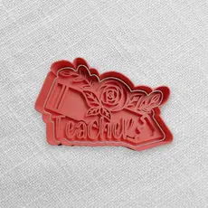 Cortador de Biscoito Dia dos Professores Teacher- Molde Biscuit Pasta Americana