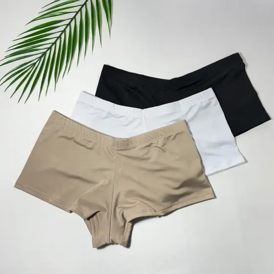 Short íntimo Calcinha Boxer Com forro Em algodão Pacote