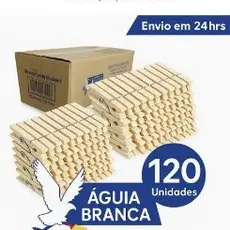 Prendedores Pregadores Roupa Madeira Artesanato Embalagem c/ 120 unidades