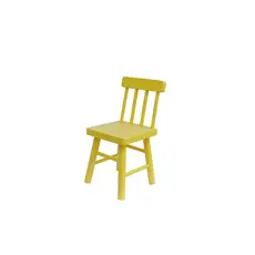 Cadeira Infantil em MDF 23cm de Altura Amarelo
