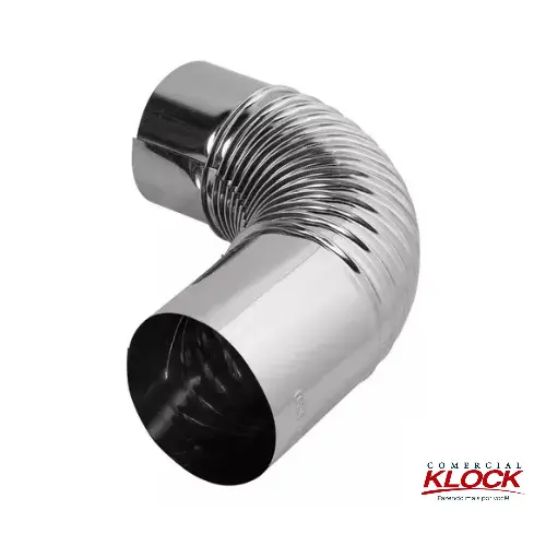Curva Inox 90° Para Fogão a Lenha 110mm