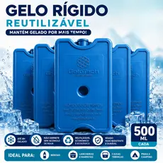 Gelo Artificial Gelotech Reutilizável 500ml Gelox Gel Artificial Atóxico