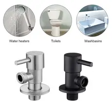 Registro Torneira Banheiro Válvula Dupla ou Unica 1/4 de Volta e Saída de 1/2 Material Inox