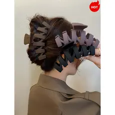 [ KIT 2 ] Presilhas de Cabelo Tipo Garra Fosca – Cores Neutras Modernas | Feminino Antideslizante