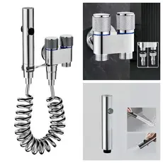 KIT BANHEIRO Ducha Higiênica Duas Saída  Com Registro Conjunto De Pulverizador