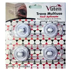 Kit com 4 Trava para gaveta, porta, armário, geladeira, segurança para bebe