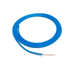 Cabo Auto Flex 1 X 0,50 mm Azul Fio Remoto Cabinho 5 Metros Reforçado Para Som Automotivo Seção 0,50mm