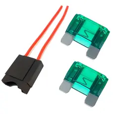 Kit Porta Fusível Lamina Max Nacional Com Fio 4mm e Fusiveis Lâmina Maxi Grande Original Engate Distribuidor