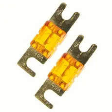 Kit 2 Unidades Fusível Mini Midi Faca Modelo Anl Banhado a Ouro Reforçado Faquinha Pequeno Solar