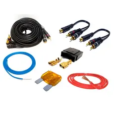 Kit Instalação De Som Automotivo Fio Cabo Rca 5m Cabos Y 2m 1f Porta fusível e Fusível Lâmina Max