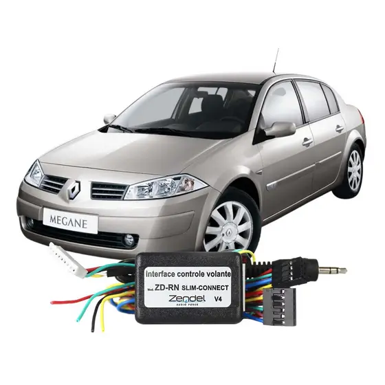 Interface Controle Som Volante Renault Megane 07 A 2010 2011 Central Controle de Som no Volante do Veículo