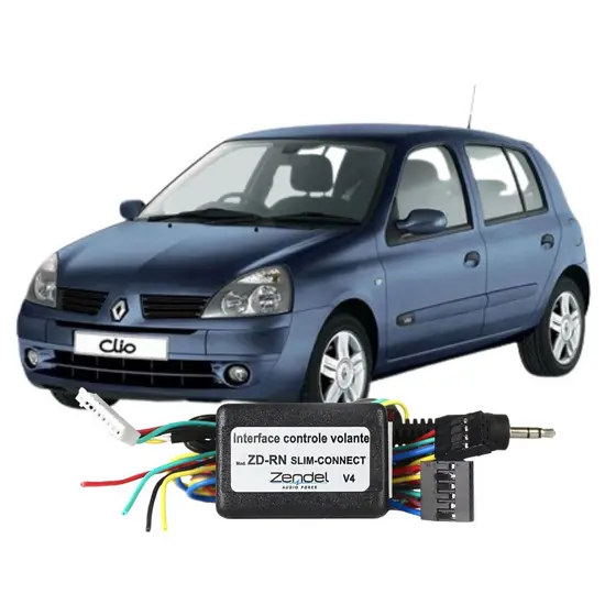 Interface Controle Som Volante Renault Clio 2000 A 2015 2016 Central Controle de Som no Volante do Veículo