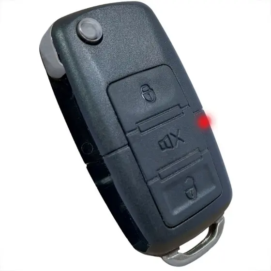 CONTROLE MODELO CHAVE CANIVETE PARA ALARME FOCUS AUTOMOTIVE 3 BOTÕES SEM LÂMINA