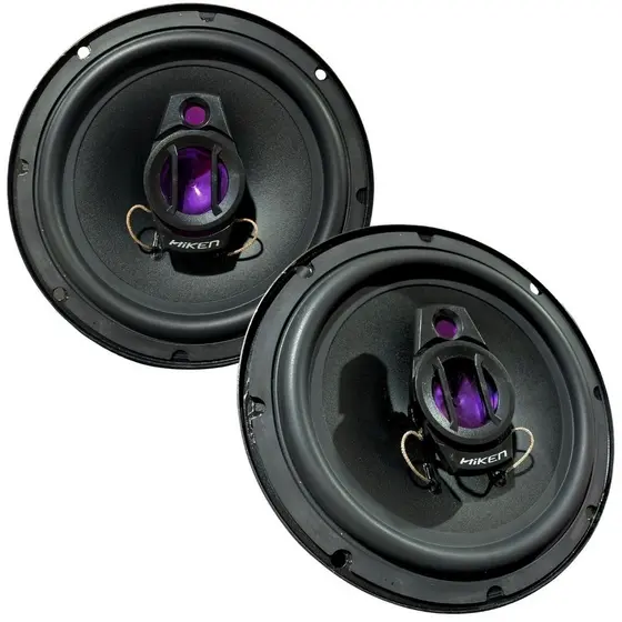 KIT ALTO FALANTE TRIAXIAL 6 POLEGADAS PORTA DE CARRO 150W 4R PRETO AUTOMOTIVO HIKEN