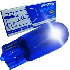 LÂMPADA T10 SUPER BRANCA PINGÃO BLUE HALOGENA 12V W2,1 X 9,5D PINGO AZUL LANTERNA PLACA INTERIOR CARRO